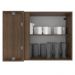 Armário de Cozinha Aéreo de Canto 1 Porta Rustic Glamy Madesa