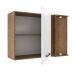Armário de Cozinha Aéreo de Canto 1 Porta Rustic/Branco Agata Madesa