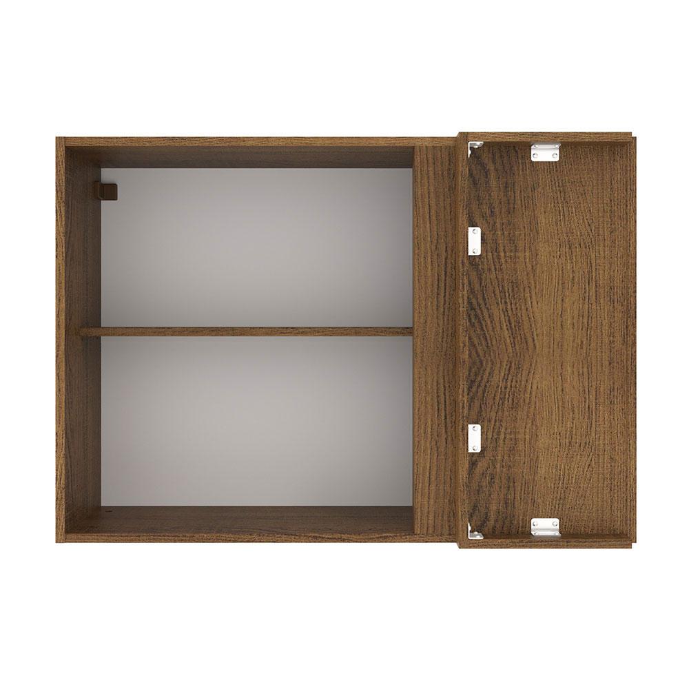 Armário de Cozinha Aéreo de Canto 1 Porta Rustic/Branco Agata Madesa