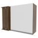 Armário de Cozinha Aéreo de Canto 1 Porta Rustic/Branco Glamy Madesa