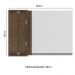 Armário de Cozinha Aéreo de Canto 1 Porta Rustic/Branco Glamy Madesa