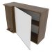 Armário de Cozinha Aéreo de Canto 1 Porta Rustic/Branco Glamy Madesa