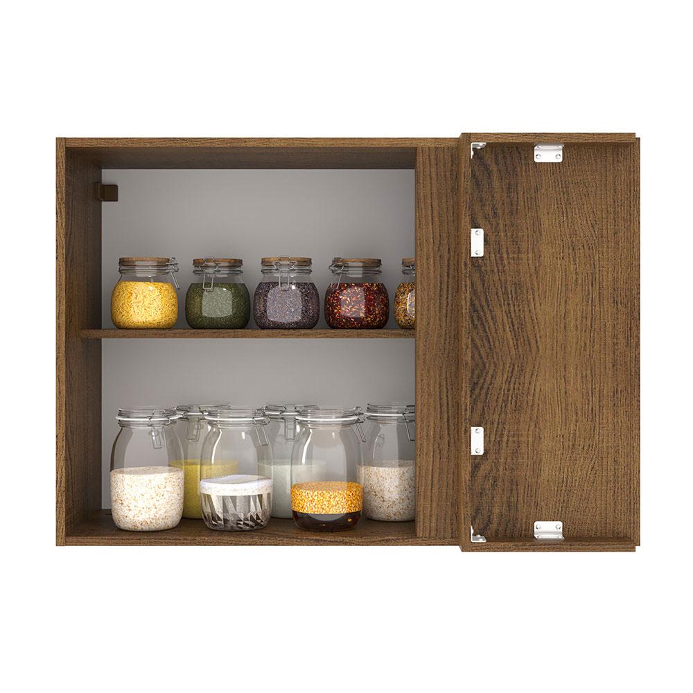 Armário de Cozinha Aéreo de Canto 1 Porta Rustic/Crema Agata Madesa