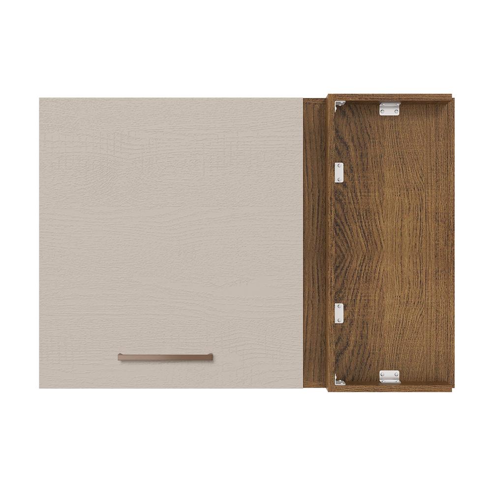 Armário de Cozinha Aéreo de Canto 1 Porta Rustic/Crema Agata Madesa