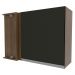 Armário de Cozinha Aéreo de Canto 1 Porta Rustic/Preto Glamy Madesa