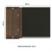 Armário de Cozinha Aéreo de Canto 1 Porta Rustic/Preto Glamy Madesa