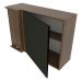 Armário de Cozinha Aéreo de Canto 1 Porta Rustic/Preto Glamy Madesa