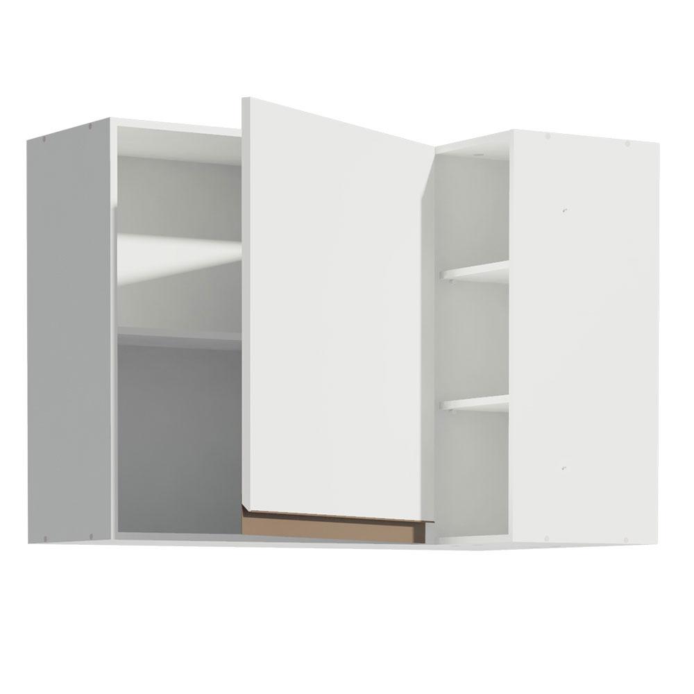 Armário de Cozinha Aéreo de Canto 1 Porta e Adega Branco Reims Madesa