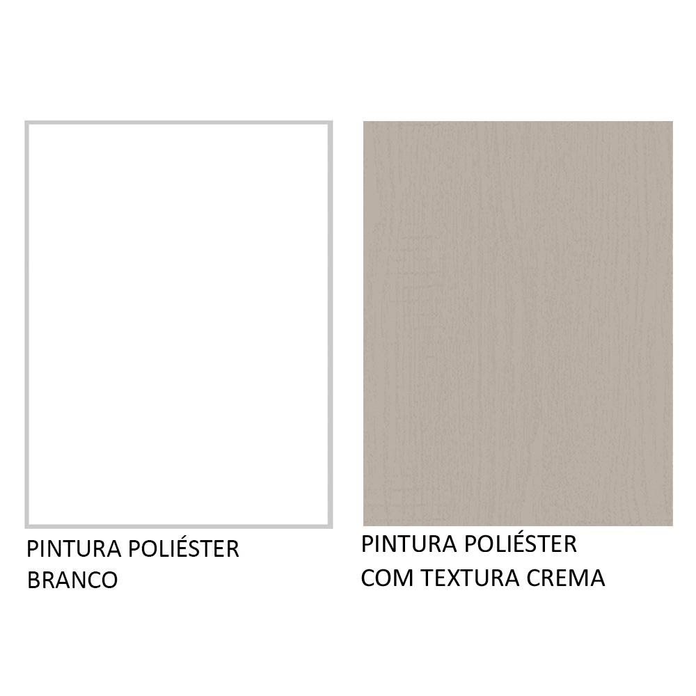 Armário de Cozinha Aéreo de Canto 1 Porta para linha de 60 cm de profundidade Branco/Crema Agata Madesa