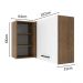 Armário de Cozinha Aéreo de Canto 1 Porta para linha de 60 cm de profundidade Rustic/Branco Agata Madesa