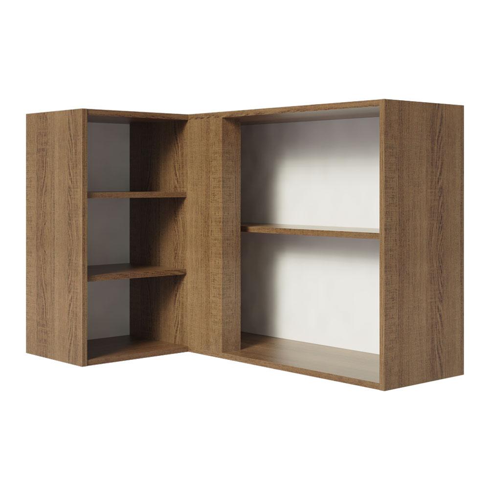 Armário de Cozinha Aéreo de Canto 1 Porta para linha de 60 cm de profundidade Rustic/Crema Agata Madesa