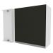 Armário de Cozinha Aéreo de Canto 100% MDF 1 Porta Branco/Preto Acordes Madesa