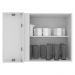 Armário de Cozinha Aéreo de Canto 100% MDF 1 Porta Branco/Preto Acordes Madesa