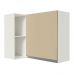 Armário de Cozinha Aéreo de Canto 100% MDF com 1 Porta e Adega Branco/Crema Smart Madesa