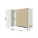 Armário de Cozinha Aéreo de Canto 100% MDF com 1 Porta e Adega Branco/Crema Smart Madesa