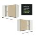 Armário de Cozinha Aéreo de Canto 100% MDF com 1 Porta e Adega Branco/Crema Smart Madesa