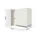 Armário de Cozinha Aéreo de Canto 100% MDF com Adega Branco Smart Madesa