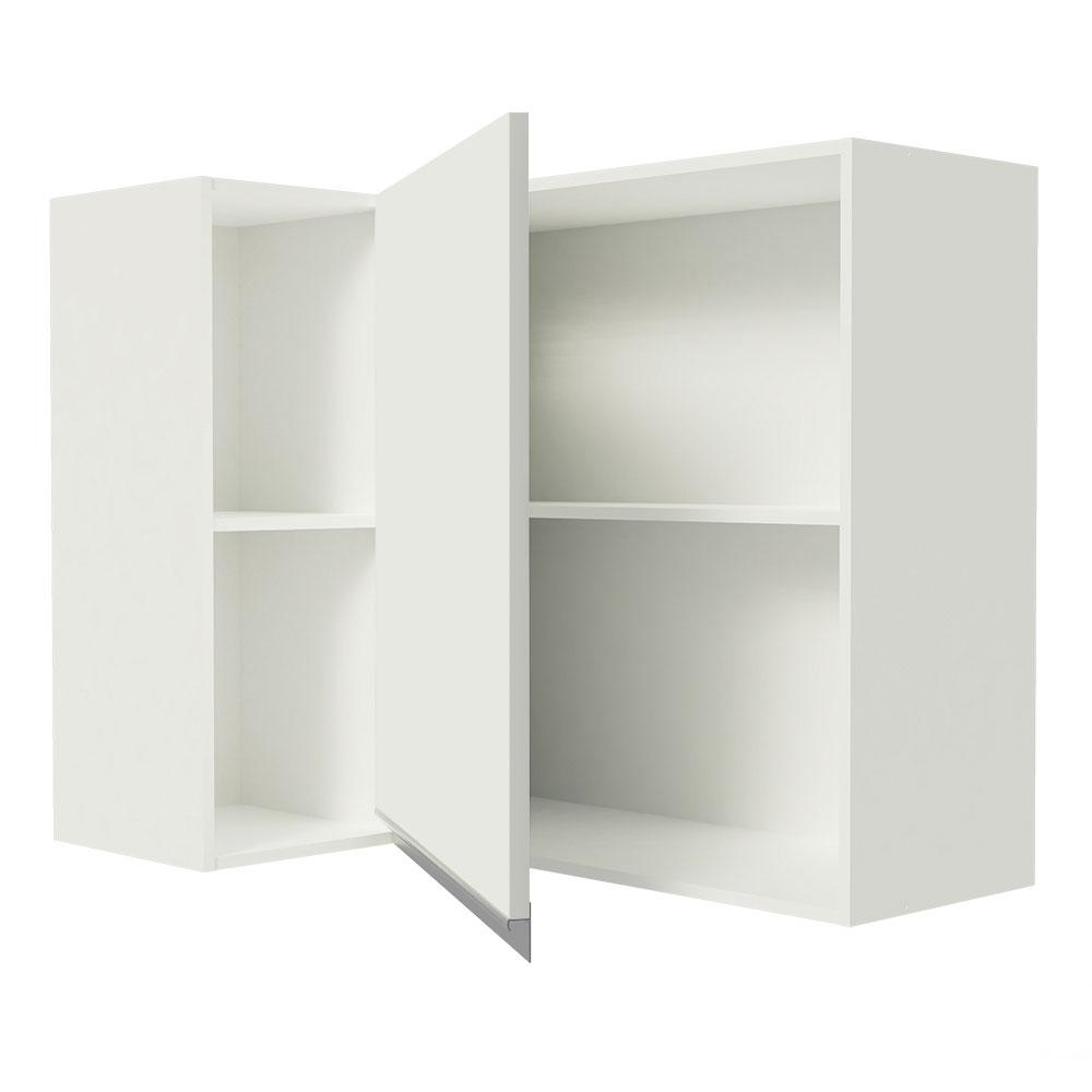 Armário de Cozinha Aéreo de Canto 100% MDF com Adega Branco Smart Madesa