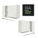 Armário de Cozinha Aéreo de Canto 100% MDF com Adega Branco Smart Madesa