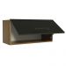 Armário de Cozinha Aéreo de Cozinha 70 cm 1 Porta Basculante Rustic/Preto Agata Madesa