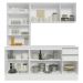 Armário de Cozinha Compacta 100% MDF 180 cm Branco Smart Madesa 03