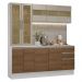 Armário de Cozinha Compacta 100% MDF 180 cm Branco/Rustic/Crema Smart Madesa 03