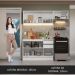 Armário de Cozinha Compacta 100% MDF 180cm Branco Smart Madesa 03