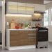 Armário de Cozinha Compacta 100% MDF 180cm Branco/Rustic/Crema Smart Madesa 03