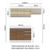 Armário de Cozinha Compacta 100% MDF 180cm Branco/Rustic/Crema Smart Madesa 03