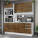 Armário de Cozinha Compacta 100% MDF Madesa Acordes XB190001 com Balcão e Torre - Branco/Rustic