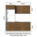 Armário de Cozinha Compacta 100% MDF Madesa Acordes XB190001 com Balcão e Torre - Branco/Rustic