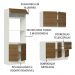 Armário de Cozinha Compacta 100% MDF Madesa Acordes XB190001 com Balcão e Torre - Branco/Rustic