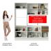 Armário de Cozinha Compacta 100% MDF Madesa Acordes XB190001 com Balcão e Torre - Branco/Rustic