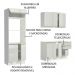 Armário de Cozinha Compacta 100% MDF Madesa Acordes XB190001 com Balcão e Torre Portas Branco Brilho