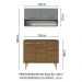 Armário de Cozinha Compacta 105cm Rustic/Cinza Emilly Madesa 03