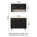 Armário de Cozinha Compacta 105cm Rustic/Preto Emilly Madesa 03