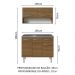 Armário de Cozinha Compacta 105cm com Pia Rustic Emilly Madesa 04