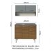 Armário de Cozinha Compacta 105cm com Pia Rustic/Cinza Emilly Madesa 04