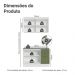 Armário de Cozinha Compacta 120 cm Branco/Verde Vik Madesa 01