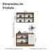 Armário de Cozinha Compacta 120 cm Rustic/Branco Vik Madesa 01