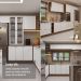 Armário de Cozinha Compacta 120 cm Rustic/Branco Vik Madesa 01