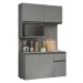 Armário de Cozinha Compacta 120 cm Suspensa Cinza Nice Madesa 06