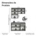 Armário de Cozinha Compacta 120 cm Suspensa Cinza Nice Madesa 06