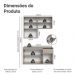 Armário de Cozinha Compacta 120 cm Suspensa Crema Nice Madesa 06