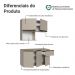 Armário de Cozinha Compacta 120 cm Suspensa Crema Nice Madesa 06