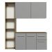 Armário de Cozinha Compacta 120cm Rustic/Cinza Easy Madesa