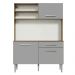 Armário de Cozinha Compacta 120cm Rustic/Cinza Life Madesa