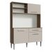 Armário de Cozinha Compacta 120cm Rustic/Crema Life Madesa