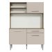 Armário de Cozinha Compacta 120cm Rustic/Crema Life Madesa