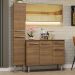 Armário de Cozinha Compacta 137cm Rustic Emilly Madesa 06